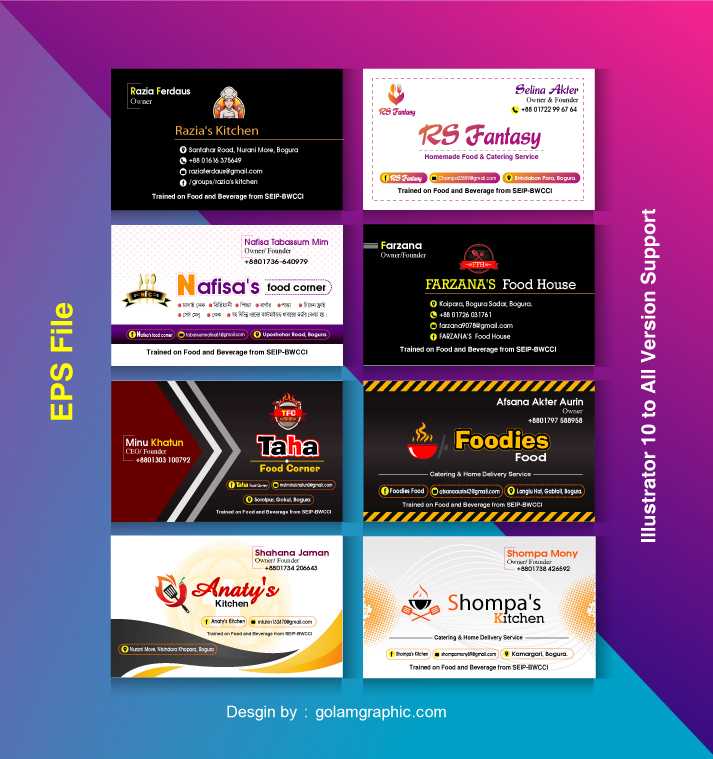 Restaurant business card Design/ হোটেল ভিজিটিং কার্ড ডিজাইন 01